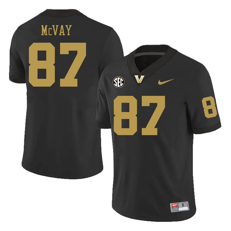 Vanderbilt Commodores #87 Joseph McVay College Football Jerseys 2024 Uniforms Stitched-Black